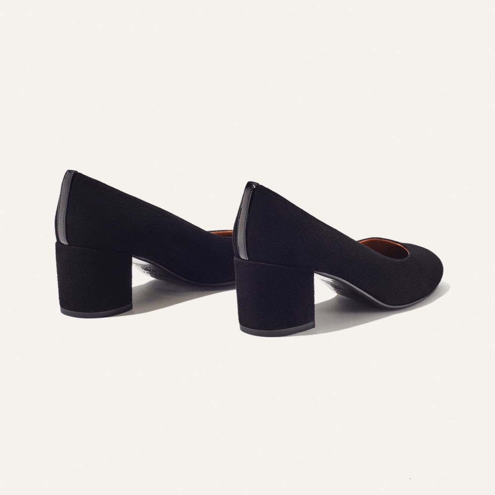 Margaux The Heel in Black Suede. Size 37M/US 7 - Picture 2 of 4